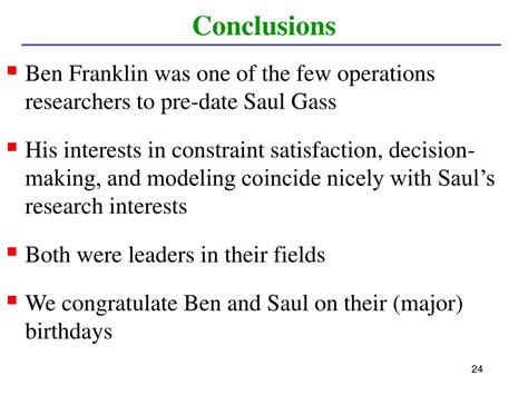 Ppt Ben Franklin Americas First Operations Researcher Powerpoint