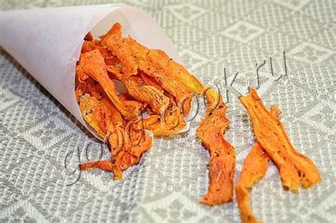 Морковные чипсы, рецепт приготовления