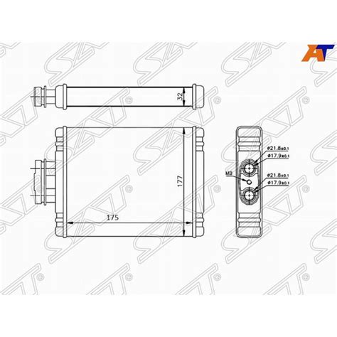 Радиатор отопителя для Шкода Фабия 2 рестайлинг 2010-2014, Skoda Fabia ...
