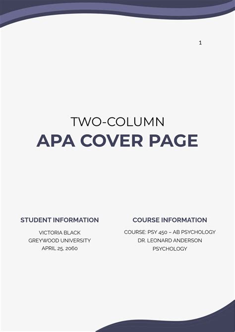 Free APA 7th Edition Cover Page Template to Edit Online