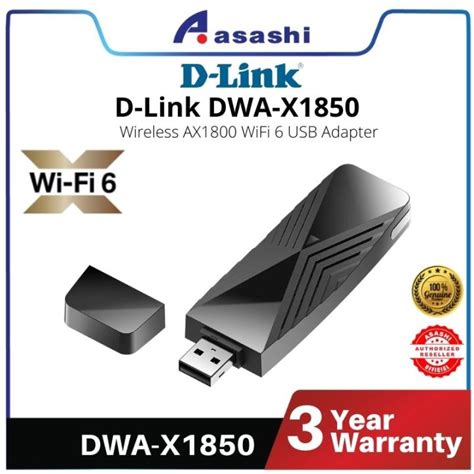 D Link Dwa X1850 Wireless Ax1800 Wifi 6 Usb Adapter For Pclaptop Lazada