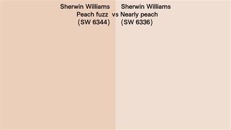 Sherwin Williams Peach Fuzz Vs Nearly Peach Side By Side Comparison