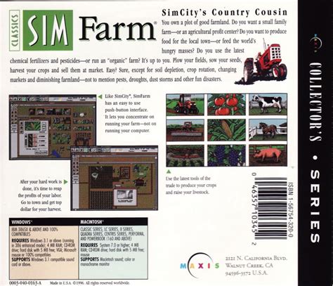 Sim Farm 1993 Box Cover Art MobyGames