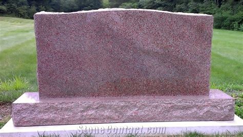 Mountain Red Granite Tablet Tombstone Rib Mountain Red Granite