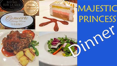 Majestic Princess Dinner See Sample Menus Meals From Complimentary