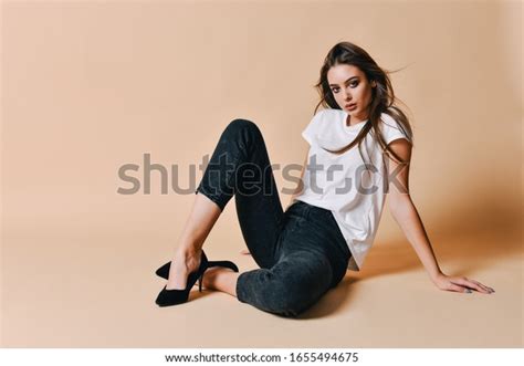 Sexy Brunette Woman Posing Girl Professional Stock Photo Shutterstock