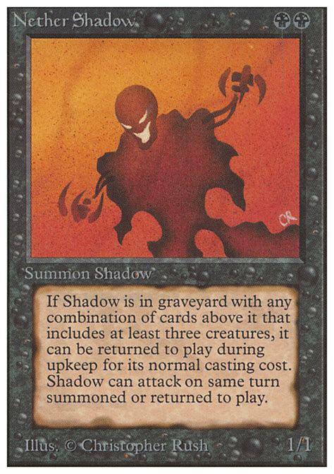 Nether Shadow Printings Prices And Variations Mtg