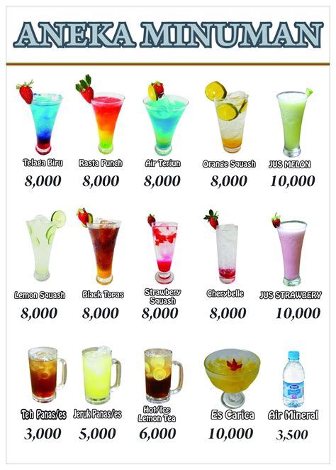 seafood jogja menu minuman