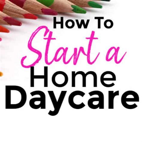 start  home daycare  money