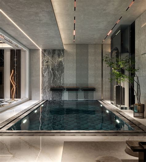 LUXURY MODERN INDOOR POOL on Behance