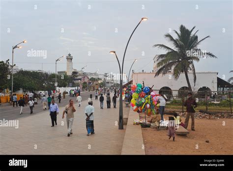 pondicherry promenade   sea stock photo alamy