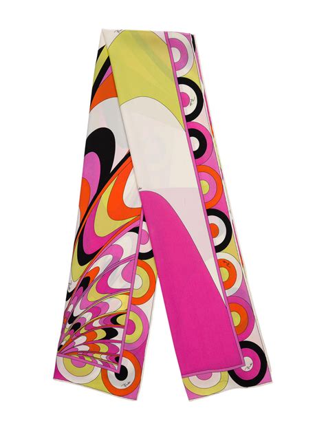 Emilio Pucci Silk Printed Scarf W Tags Pink Scarves And Shawls