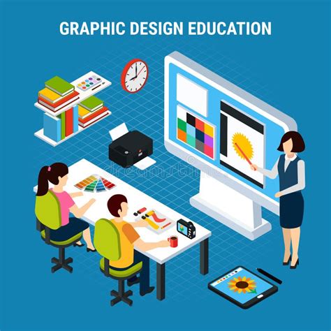 Graphic Design Education Illustration Stock Vector Illustration Of