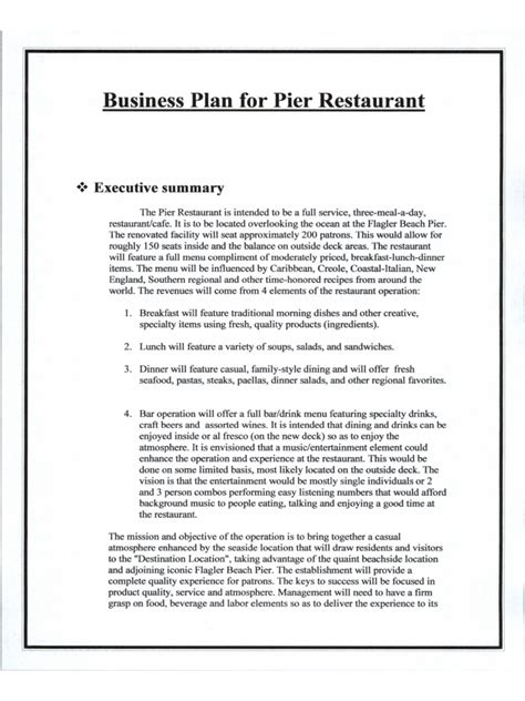 Restaurant Business Plan - 6 Free Templates in PDF, Word, Excel Download