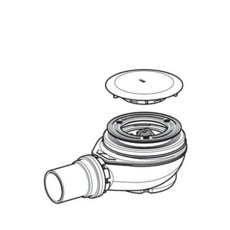 Geberit 150.551.21.1 Сифон для душевого поддона d90, высота ...