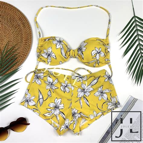 Jual NAIA YELLOW FLORAL Bikini Set Bikini Pantai Baju Renang Shopee Indonesia
