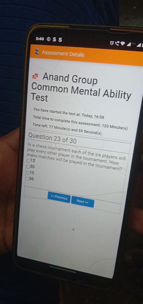Sample Paper Of Mental Ability Test 10