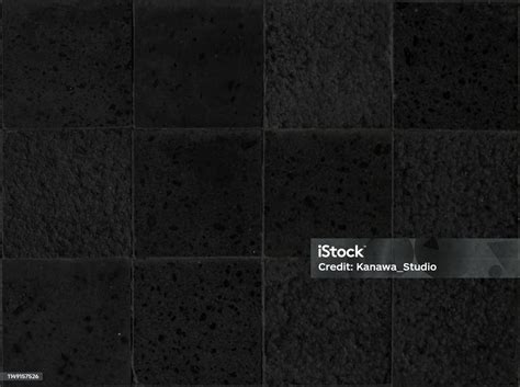 Black Andesit Stone Tiled Floor Texture Stock Photo Download Image