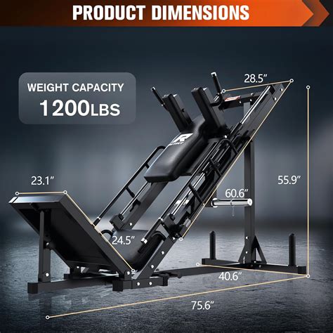 RitFit Leg Press Hack Squat Machine, Professional Adjustable ...