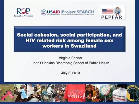 PPT Social Cohesion Social Participation And HIV Related Risk Among Female Sex Workers In