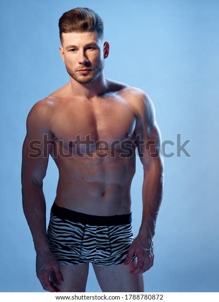 Nude Bodybuilder Shorts On Isolated Background Stock Photo Shutterstock