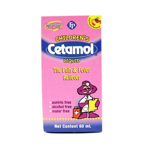 FP Children’s Cetamol Liquid Pain & Fever Relief 60ml - Jollys Pharmacy ...