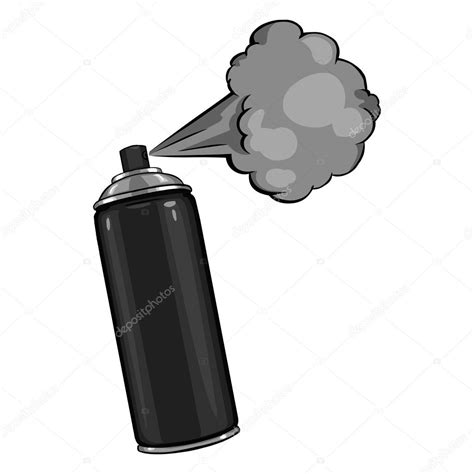 Aerosol Spray with Black Paint Stock Vector by ©nikiteev 80626310