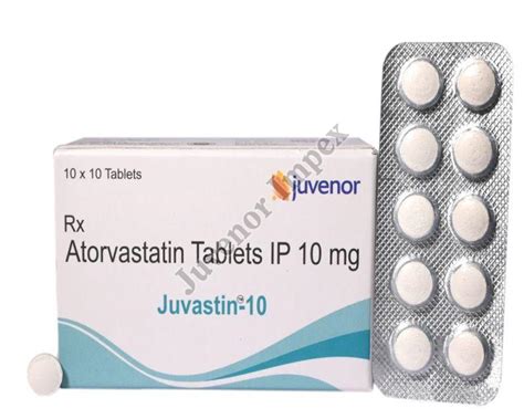 Juvastin Capsules Atorvastatin 10mg Tablets For Personal Hospital