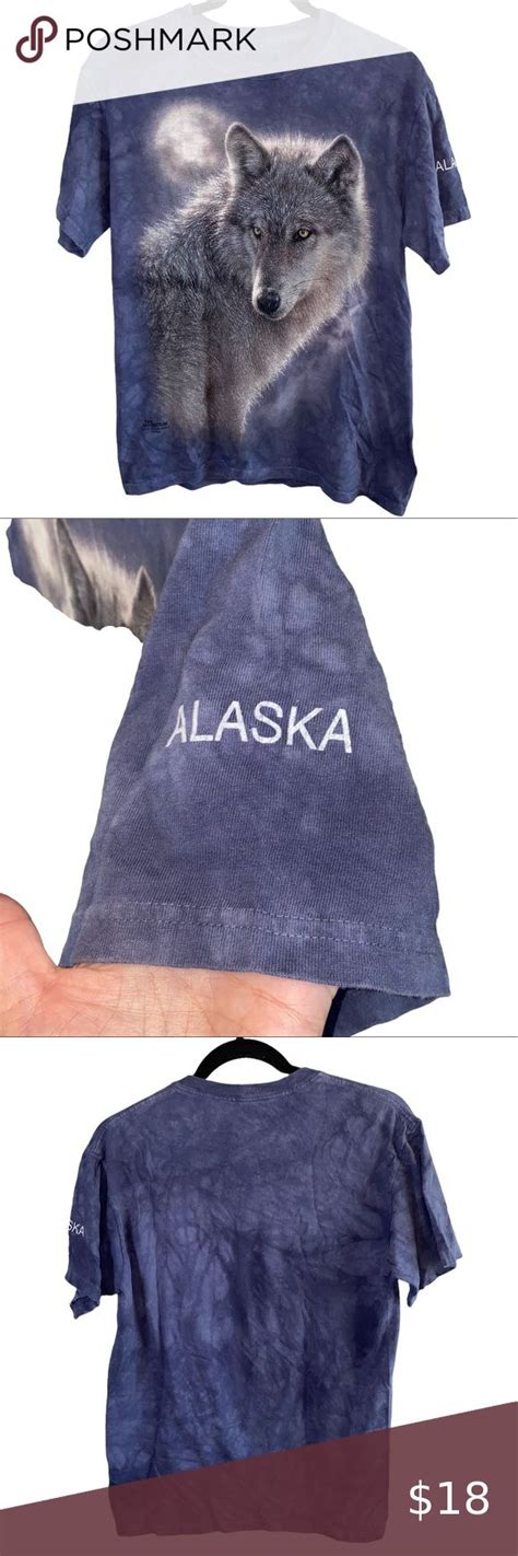 The Mountain Tie Dyed Graphic Wolf Short Sleeve Tee Shirt