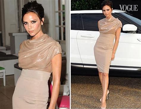 Victoria Beckham Wears Nude Outfit To Kensington Palace Party Mirror Online