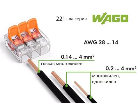 Клема WAGO 5-проводна до 4 mm2