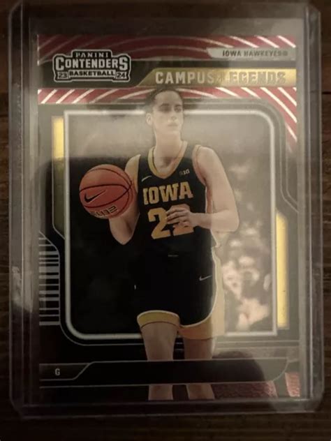 2024 PANINI CAITLIN Clark Collection Contenders Campus Legends FEUILLE