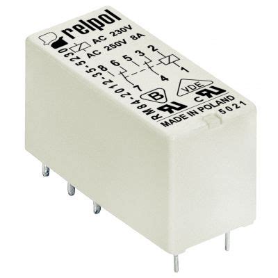 RELPOL Przekaźnik miniaturowy 2Z 24V DC PCB AgNi RM84 2022 35 1024