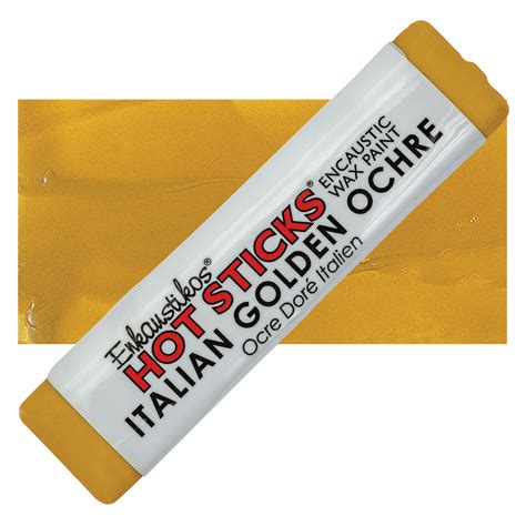 Enkaustikos Hot Sticks Encaustic Paints Italian Golden Ochre 13 Ml Stick BLICK Art Materials