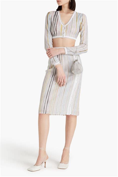 MISSONI Cropped Sequin Embellished Space Dyed Cardigan THE OUTNET