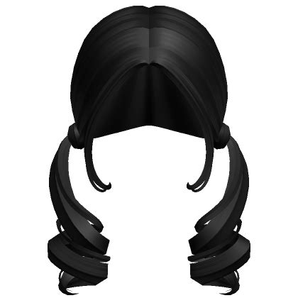 Low Curly Side Fairy Pigtails In Black Roblox Item Rolimon S