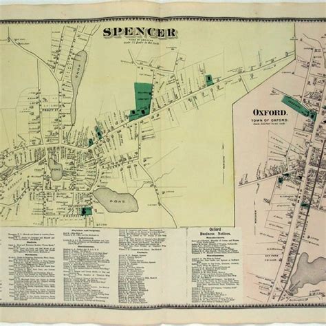 Spencer Massachusetts Wall Etsy