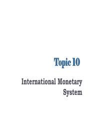 Understanding International Monetary Systems Evolution And Course Hero