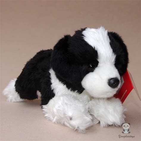 border collie doll childrens plush toys gift lying dog dolls simulation animal car decoration