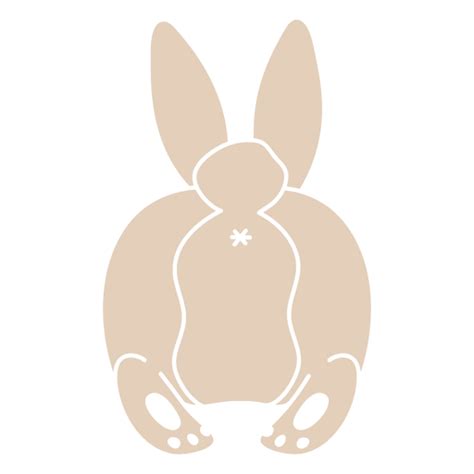 Coelho De Costas Desenho - Design PNG E SVG De Ilustração Das Costas De Um Coelho Para Camisetas