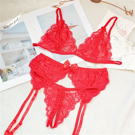 Lace Strap Open Crotch Backless Erotic Lingerie Set SHEIN UK