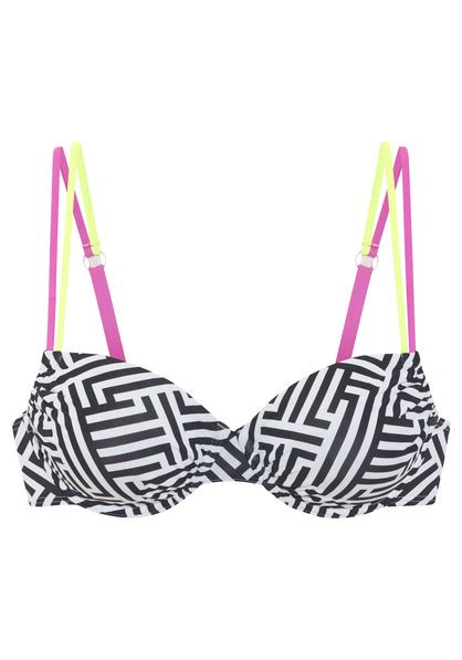 Buffalo Bügel Bikini Top Gioletta schwarz weiß Cup B 36