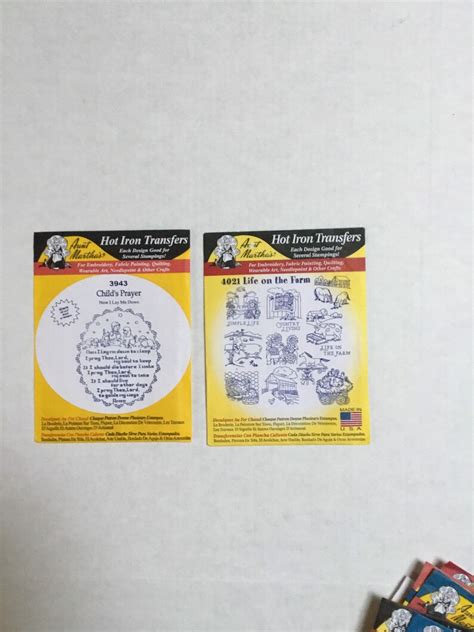 Vintage AUNT MARTHA S Hot Iron Transfers NIP Etsy