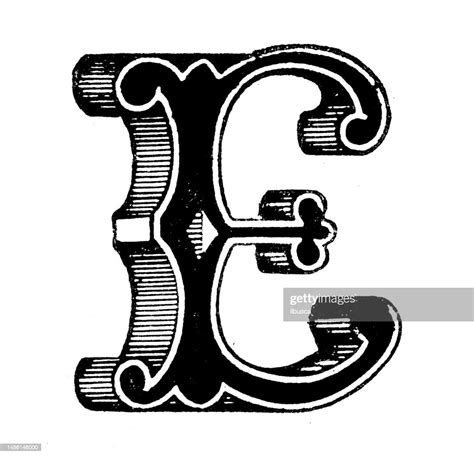 Antique Vintage Letter E High Res Vector Graphic Getty Images