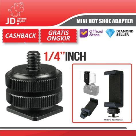 Jual Mini Hot Shoe Adapter Hotshoe For Holder U DSLR Mirrorles Camera DLL Jakarta Pusat