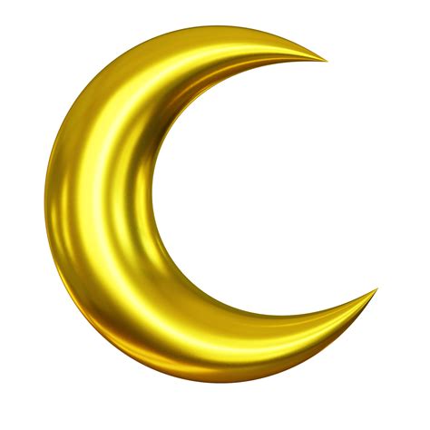 Golden Crescent Moon Png Clipart Png Mart