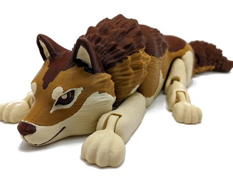 Wolf 3d Printed Articulated Multi Colored Etsy