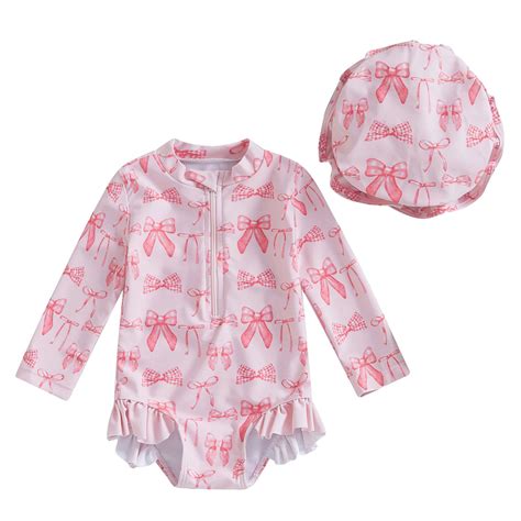 Akiihool Girls One Piece Bathing Suits Girls Swimsuit Bikini Girls Swimwear Light Pink