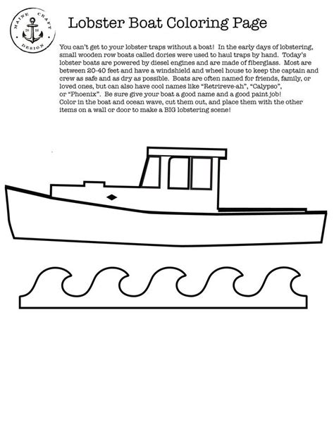 Maine Lobster Coloring Pages Lobster Boat Coloring Pages Maine Lobster