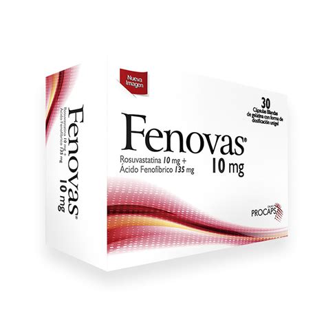 FENOVAS 10mg 30 Capsulas Blandas Drogas Exito